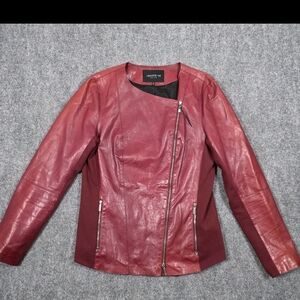 Women's Red/Burgundy Leather Jacket